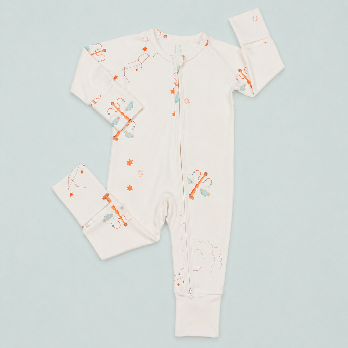 Libra Zodiac All-Over Onesie