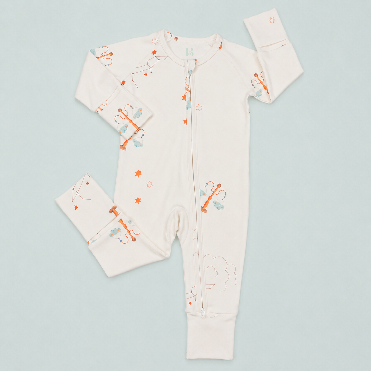 Libra Zodiac All-Over Onesie